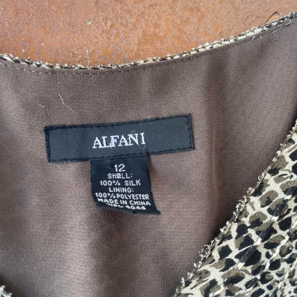 Vintage Alfani snake print v-neck dress size large / fits size s-L - Picture 8 of 8